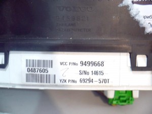 69294/570T Панель приборов Вольво S60, S80, V70, XC70 (V70.01№9694 SKRU10-17)