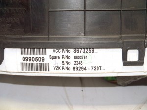 720T Панель приборов Вольво S60, S80, V70, XC70 (S60.2004KON2-15)