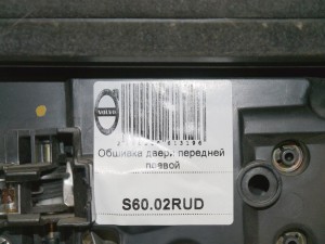 Обшивка двери передней правой Вольво S60 (S60.02RUD)
