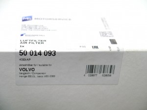 50 014 093 Фильтр воздушный Вольво XC90
