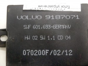 9187071 Блок управления парктроником Вольво S40,S60,S70,S80,V70,XC70 (S80T6.2000KON9-15)